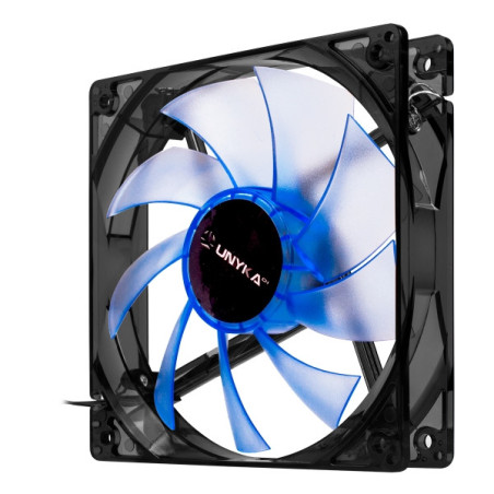 Unykach 120mm Fan with Blue LED - Max Speed ​​1200rpm