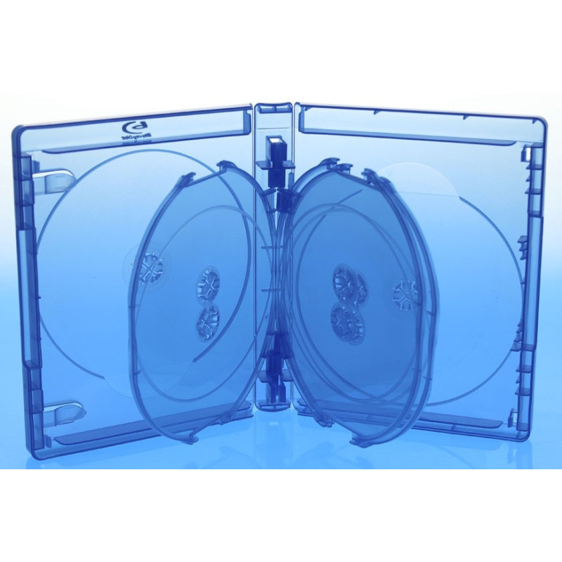 Blu-ray Case 8 Discs, 25mm - Transparent Blue