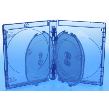 Étui Blu-ray 8 disques, 25 mm - Bleu transparent