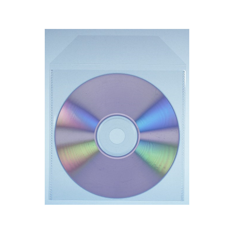 Pack 100 - Sachets en plastique épais (120my) pour CD DVD BD individuels 100% Transparent