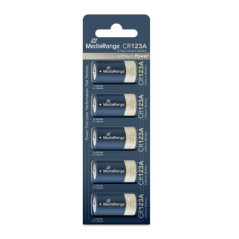 Pilhas Litio CR123A|3V MediaRange, Pack 5