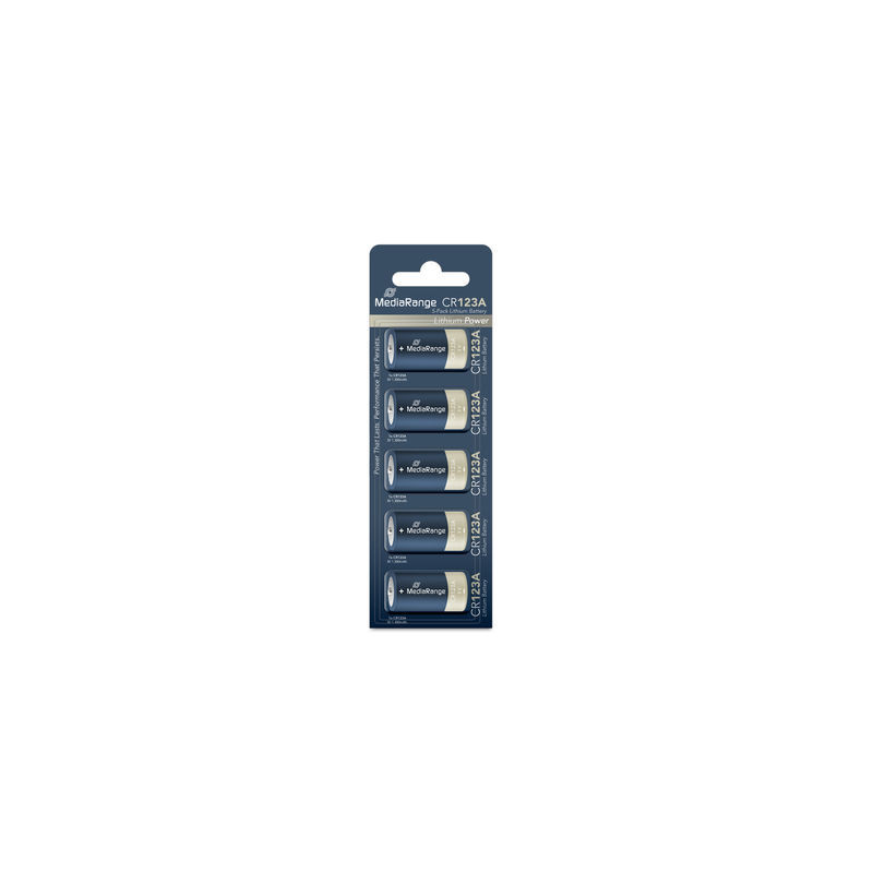 Baterías de litio CR123A|3V MediaRange, paquete de 5 Baterías de litio CR123A|3V MediaRange, paquete de 5