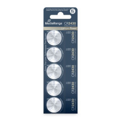 Pilhas Litio Coin Cell|CR2430 3V Pack 5 Unidades MEDIARANGE