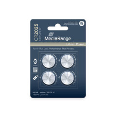 Pilas Lithium boton Cell|CR2025 3V Pack 4 Unidades MEDIARANGE