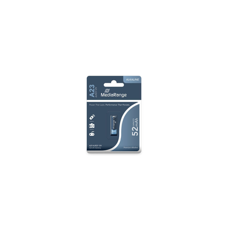 Pila Alcalina A23|6LR23 12V Pack 1 Unidade MEDIARANGE Pila Alcalina A23|6LR23 12V Pack 1 Unidade MEDIARANGE