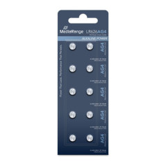 Pilhas Alcalinas Coin Cell AG4|LR626/1.5V Pack 10 Unidades MEDIARANGE