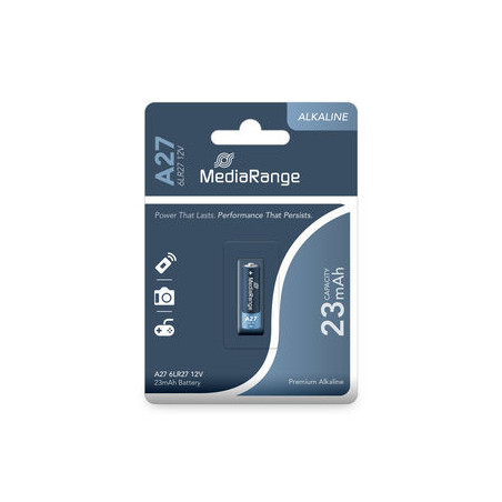 Pilhas Alcalinas A27|6LR27| 12V Pack 1 Unidade MEDIARANGE