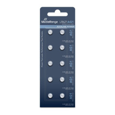 Pilhas Alcalinas Coin Cell AG1|LR621 Pack 10 Unidades MEDIARANGE