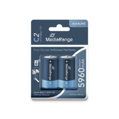 MediaRange Premium Alkaline Batteries, Baby C|LR14|1.5V, Pack 2
