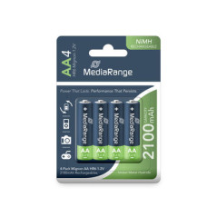 Pilha Recarregável NiMH Accus, Mignon AA|HR6|1.2V, Pack 4
