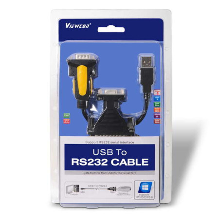 USB to Serial Converter - Type A Male to RS232 DB9/M DB25/M - 1.8m