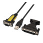 Convertitore da USB a Seriale - Tipo A Maschio a RS232 DB9/M DB25/M - 1.8m Convertitore da USB a Seriale - Tipo A Maschio a RS232 DB9/M DB25/M - 1.8m