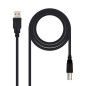Cabo de Impressora USB-A 2.0 Macho a USB-B Macho 1.80m