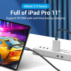 Cable USB-C Macho a USB-C Macho - 1.5m 3A - PD60W