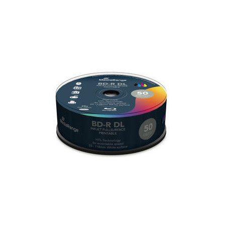 BD-R Dual Layer 50GB, 6x speed, inkjet fullsurface printable, Cake 25