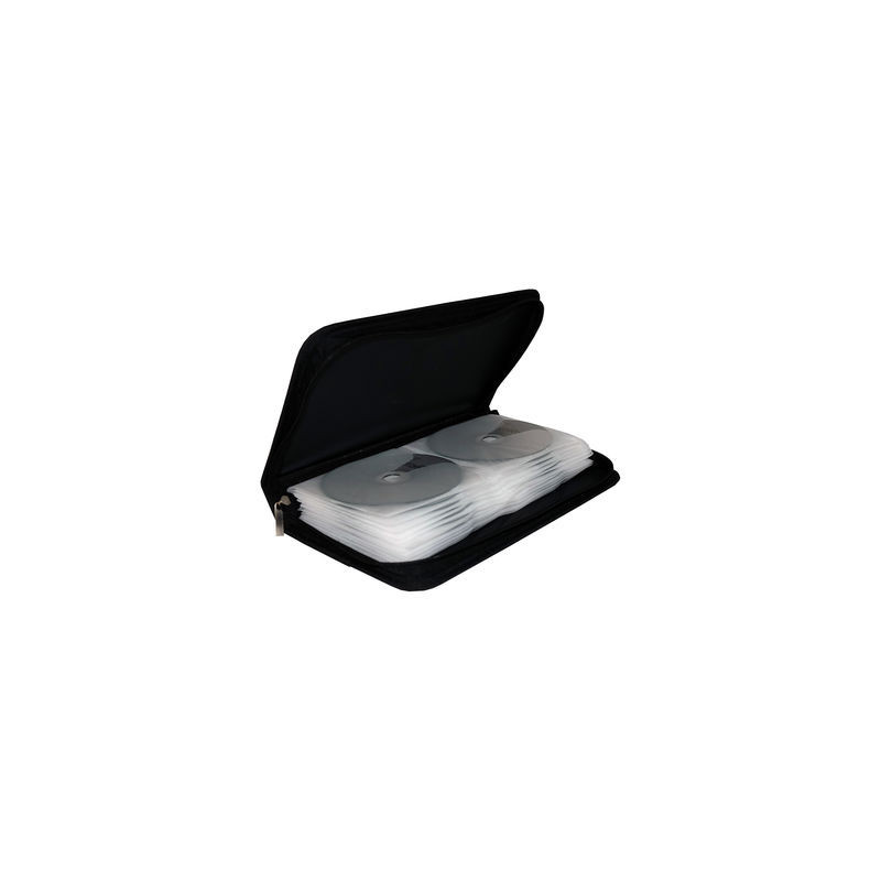 Étui de rangement pour 48 disques, en nylon, noir