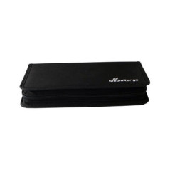 Cartera de almacenamiento para 48 discos, nylon, negra