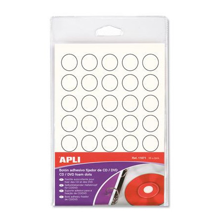 Pulsante di fissaggio bianco per CD/DVD 35 U. (APLI)