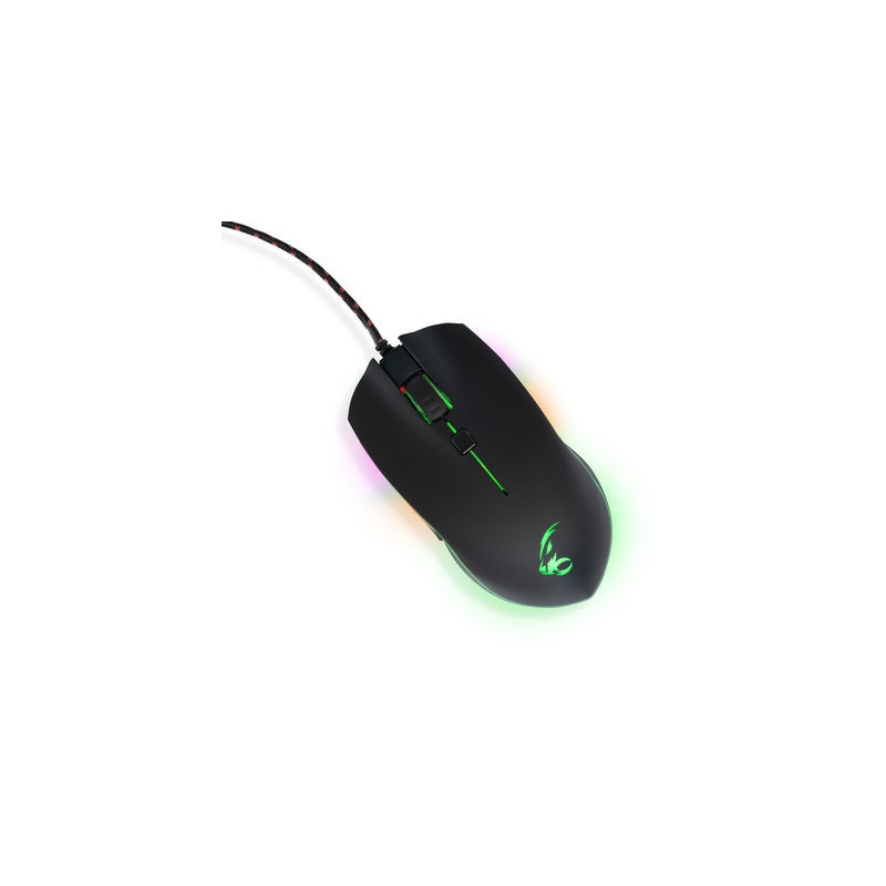 Souris de jeu optique filaire MediaRange Gaming Series (6 boutons) avec rétroéclairage RGB