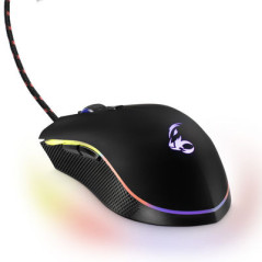 MediaRange Gaming-Serie: Kabelgebundene optische 6-Tasten-Gaming-Maus mit RGB-Beleuchtung