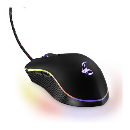 Ratón gaming óptico con cable, 6 botones e iluminación RGB (Serie Gaming de MediaRange)