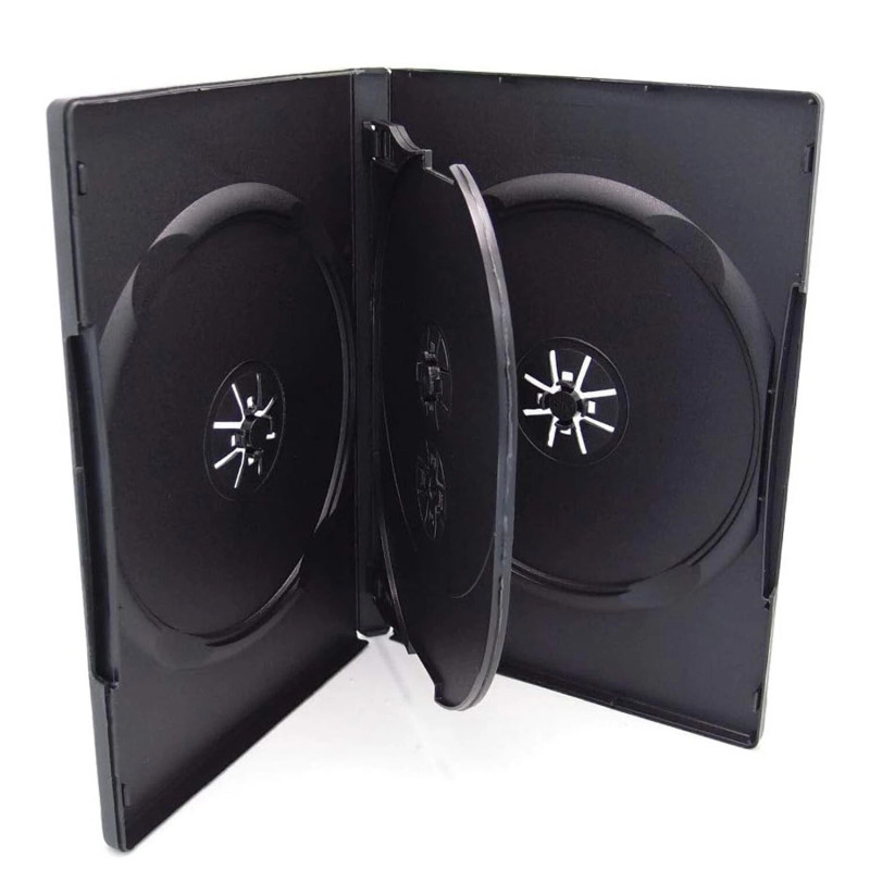 Estuche DVD 4 Discos 14mm negro MediaRange