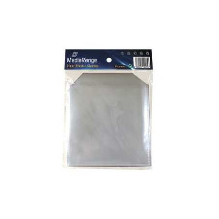 Pack 50 - Sacs en plastique MediaRange pour CD DVD BD simples 100% transparents