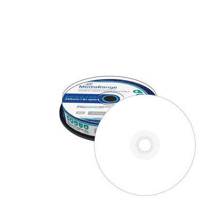 MediaRange DVD+R Double Layer 8.5GB 240min 8x speed, inkjet fullsurface printable, Cake 10