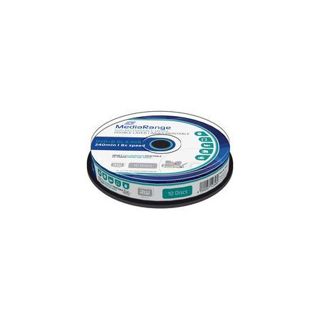 MediaRange DVD+R Double Layer 8.5GB 240min 8x speed, inkjet fullsurface printable, Cake 10