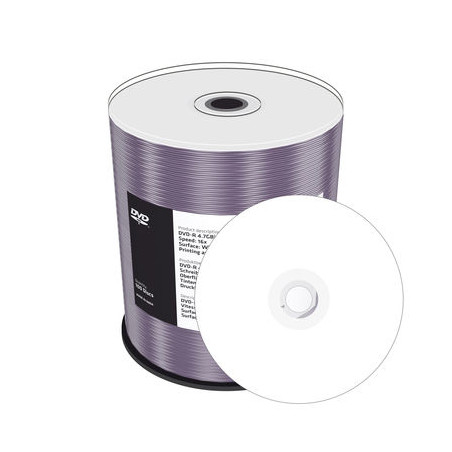 MediaRange DVD-R 4.7GB 120min 16x speed, inkjet fullsurface printable, Cake 100