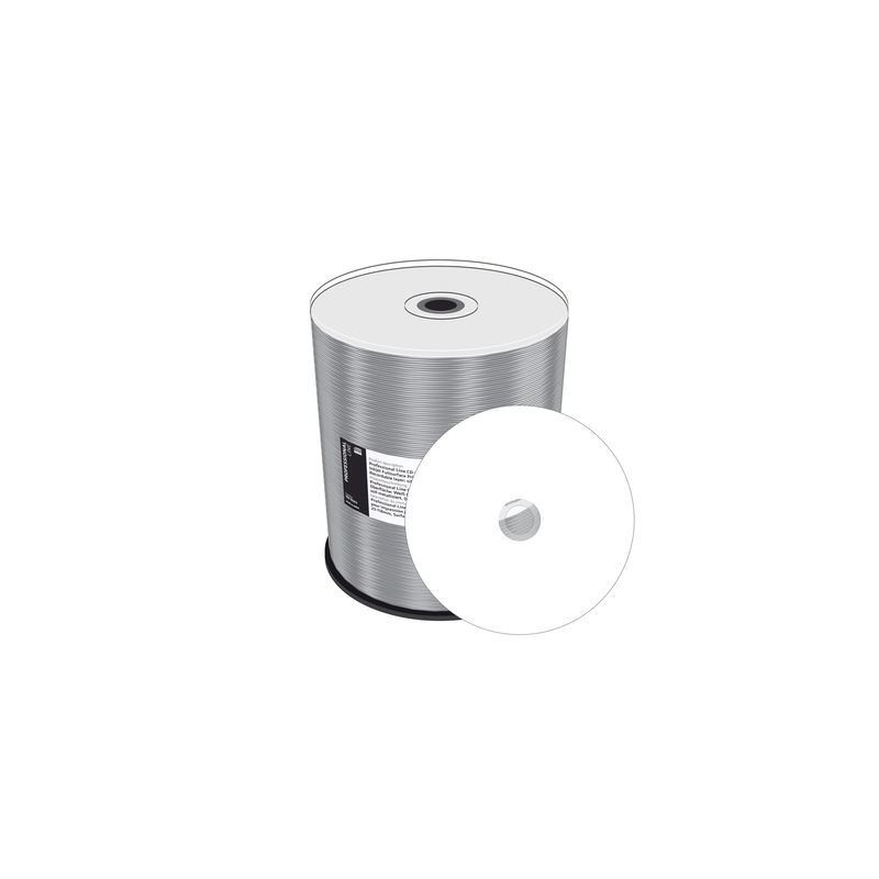 Prof. Line CD-R 700MB 80min 52x, FF imprimable, Prosel. white, colorant diamant, Pot 100 unités