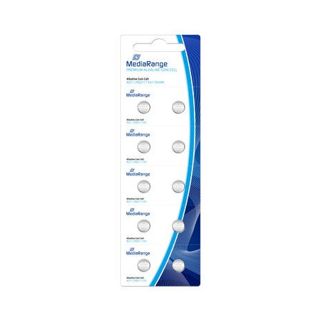 Pilhas Alcalinas Coin Cell AG1|LR621 Pack 10 Unidades MEDIARANGE