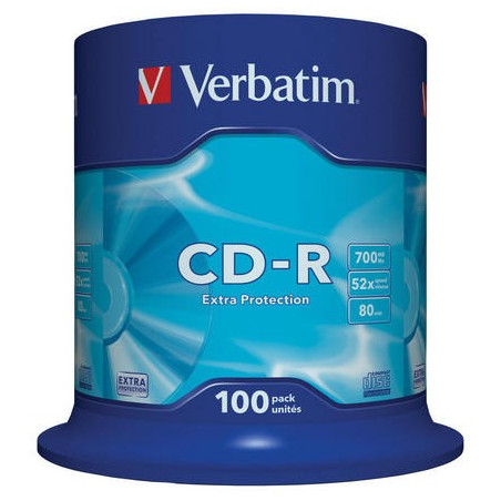 Verbatim CD-R 700MB 52X EXTRA PROTECTION SURFACE Cake 100