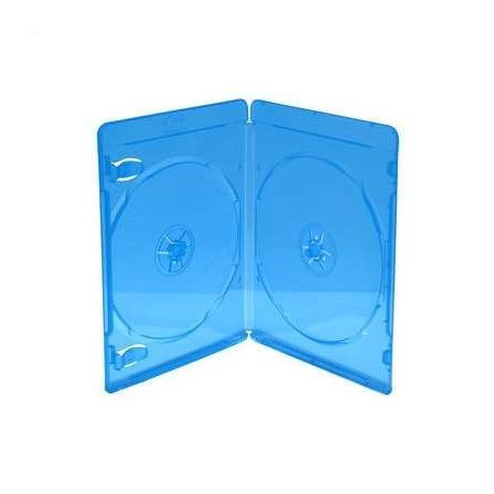 Estuche BluRay para 2 Disco 11mm Azul MediaRange