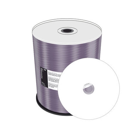 Prof. Line DVD-R 4.7GB 120min 16x, Thermo retransfer FF printable, Prosel. white, wide sputtered, Cake 100