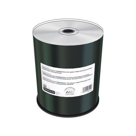 Prof. Line CD-R 700MB 80min 52x, inkjet FF printable, Prosel. Silver, wide sput, Cake 100